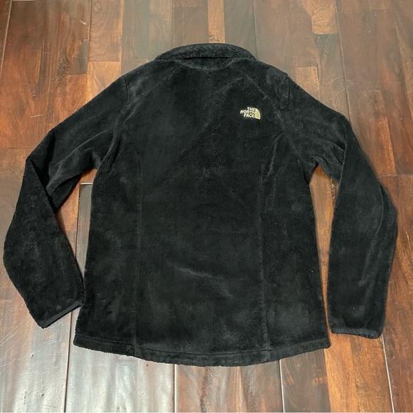 North Face Jacket Womens Medium Black And Gold Fleece Teddy Osito Fuzzy Full Zip - Picture 6 of 7